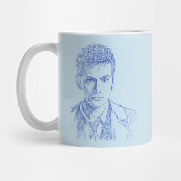 10th DOCTOR IN BLUE by KARMADESIGNER T-SHIRT SHOP